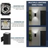 Luxrite Dusk to Dawn LED Outdoor Wall Light 12in up or Up and Down 3CCT 3000K-5000K 20/30/40W IP65 ETL, 2PK LR40347-2PK